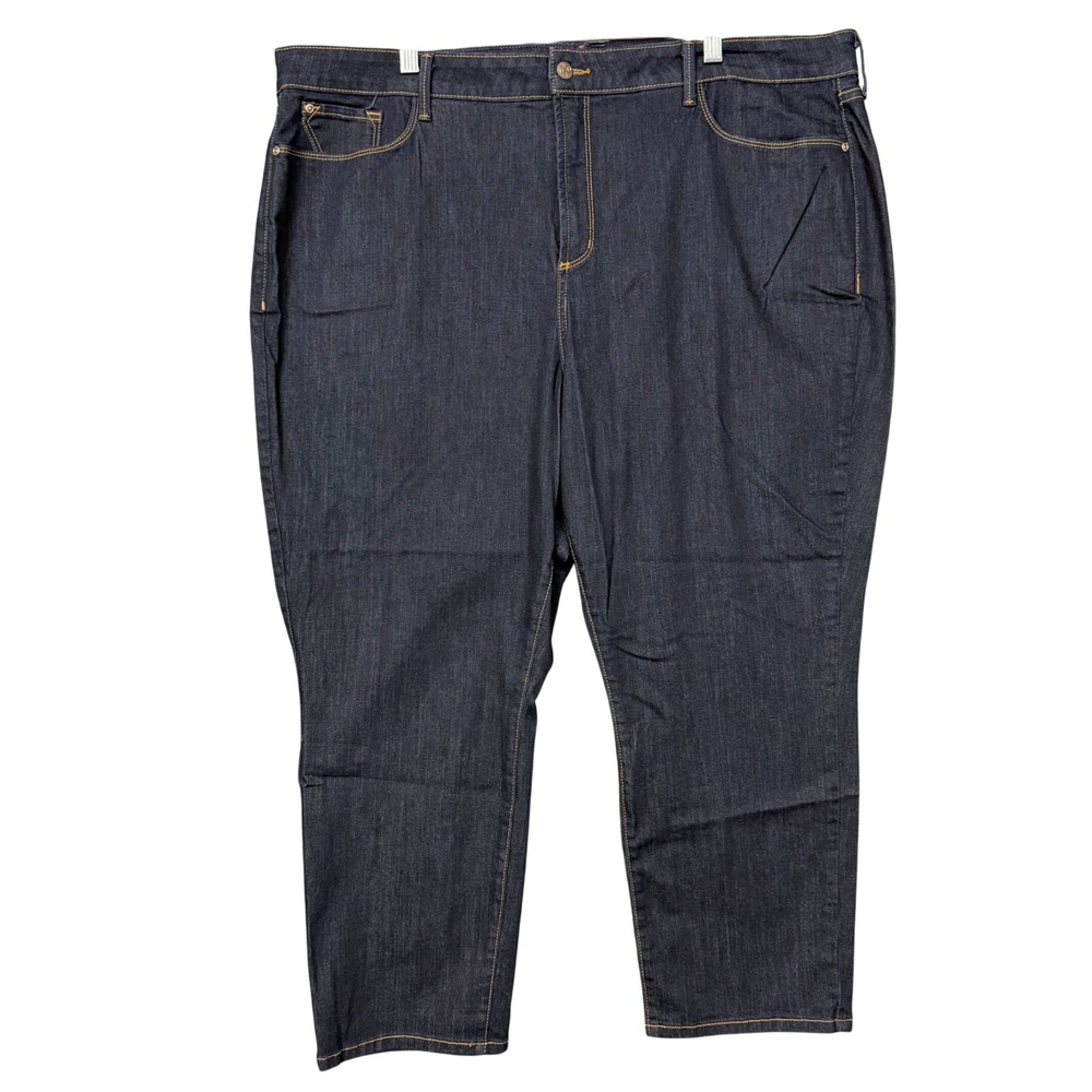 NYDJ Clarissa Ankle Jeans Womens 24W Blue Lift Tuck Dark Wash Denim W95K47B